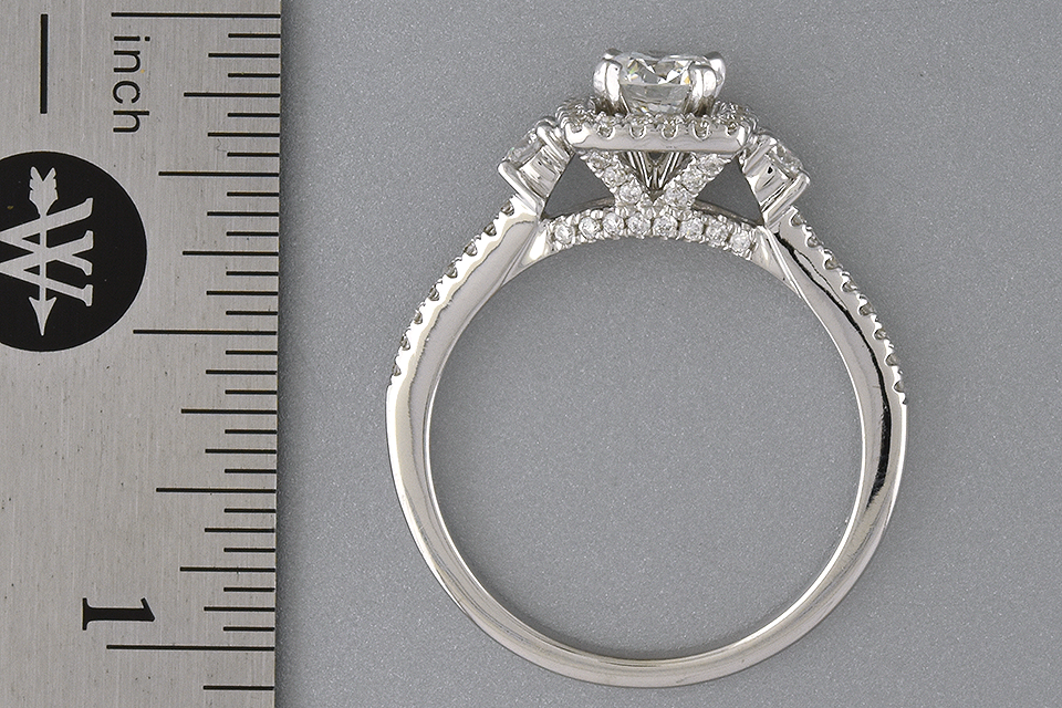 Item #6309 Square Diamond Halo Engagement Ring