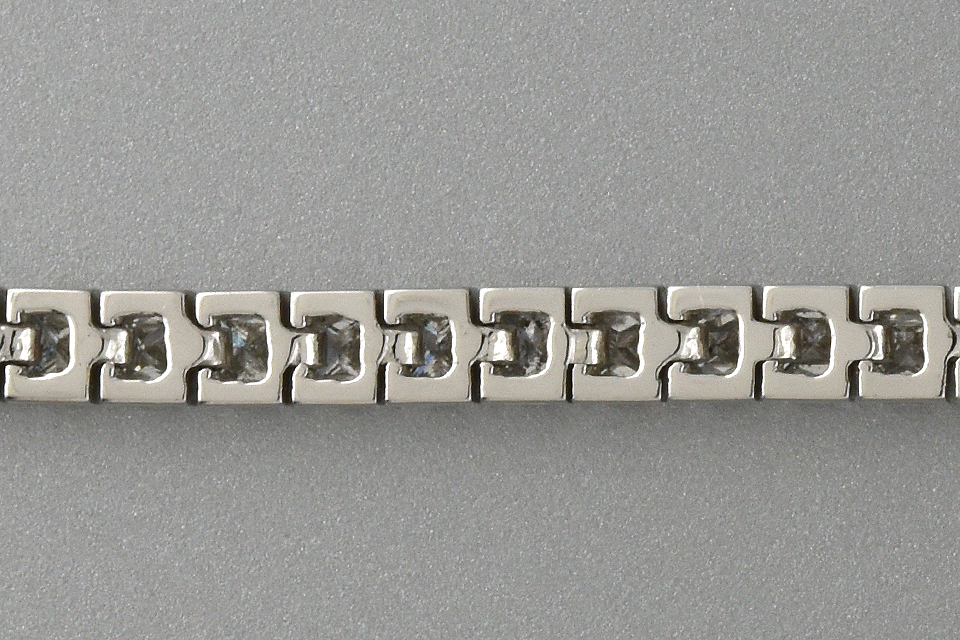 Item #6814 Princess Cut Diamond Line Bracelet