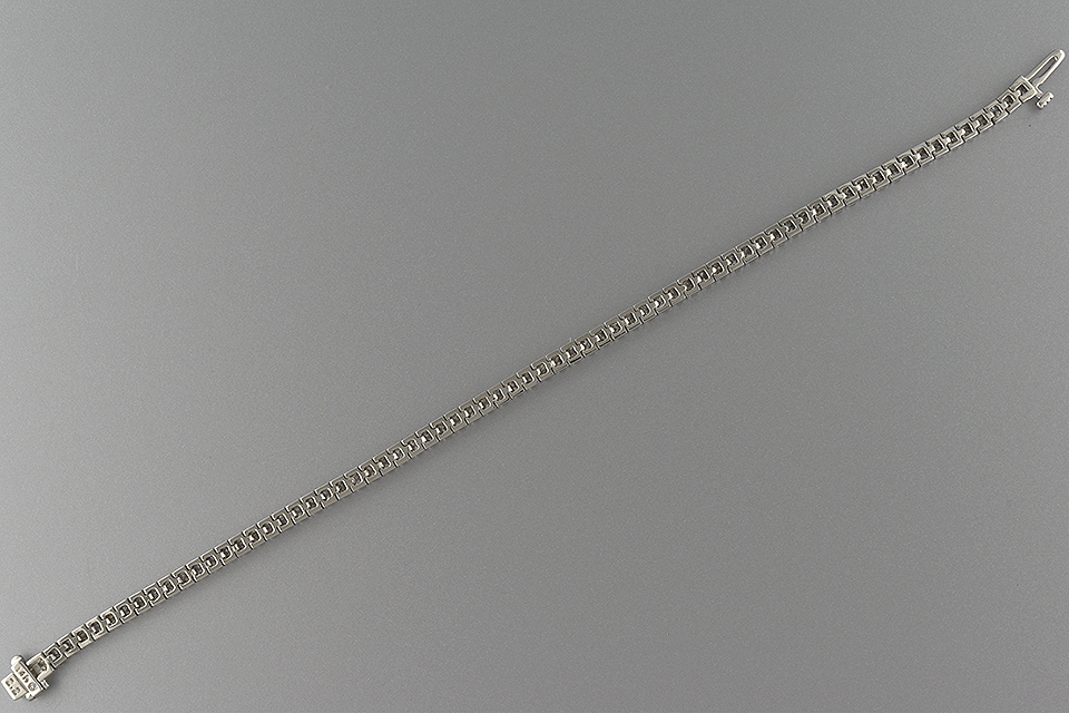 Item #6814 Princess Cut Diamond Line Bracelet