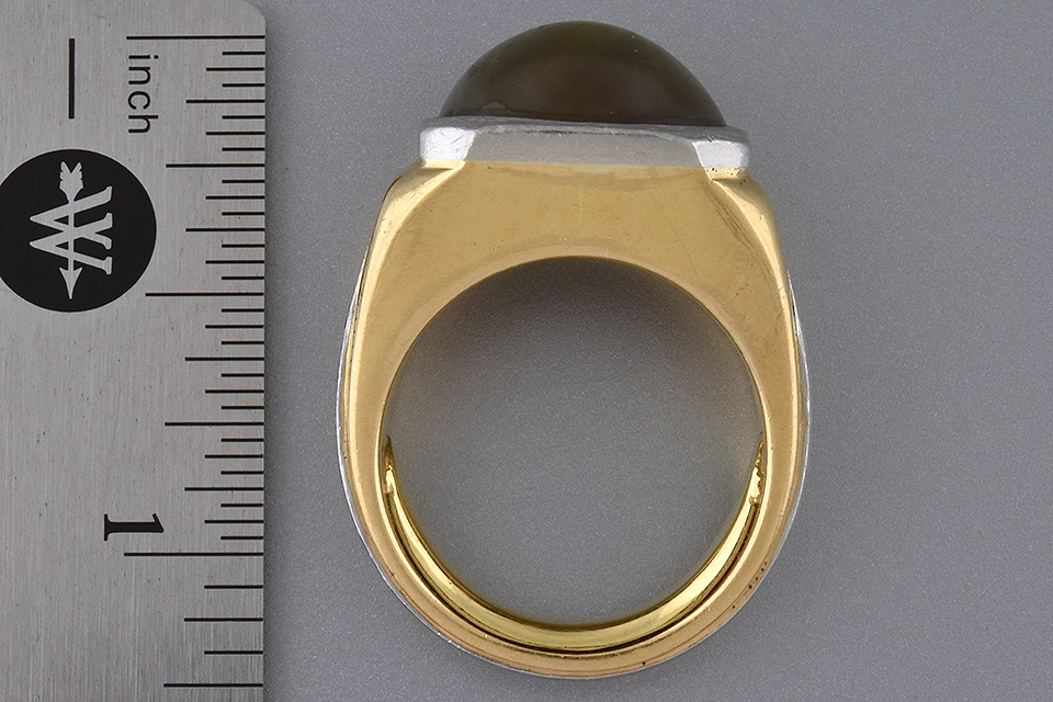 Heavy Gents Cat's Eye Chrysoberyl Ring