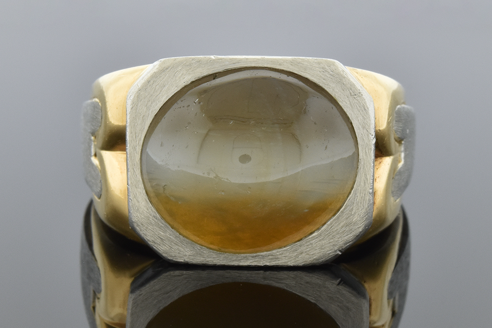 Item #6398 Heavy Cat's Eye Chrysoberyl Ring 6398