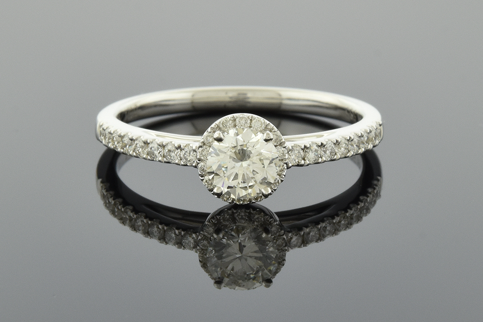 Item #2247 Understated Diamond Halo Engagement Ring 2247