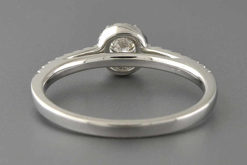 Understated Diamond Halo Engagement Ring