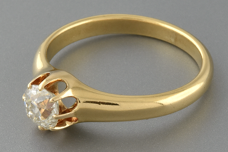 Victorian Diamond Solitaire Engagement Ring