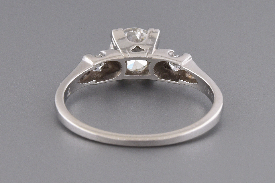Simple Line Diamond Engagement Ring