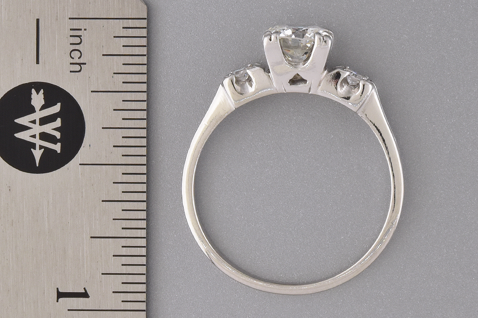 Simple Line Diamond Engagement Ring