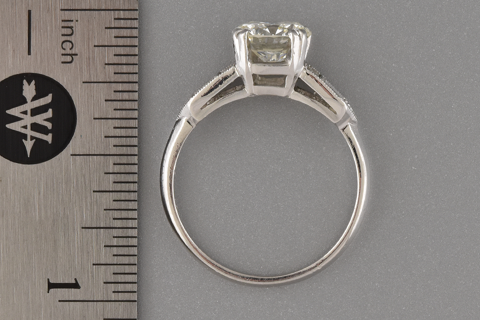 Engagement Ring With Unusual Accent Diamonds