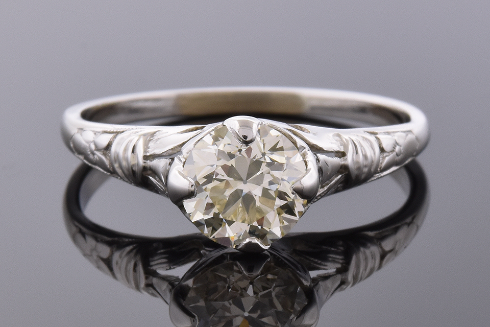 Item #4555 Vintage Diamond Engagement Ring 4555