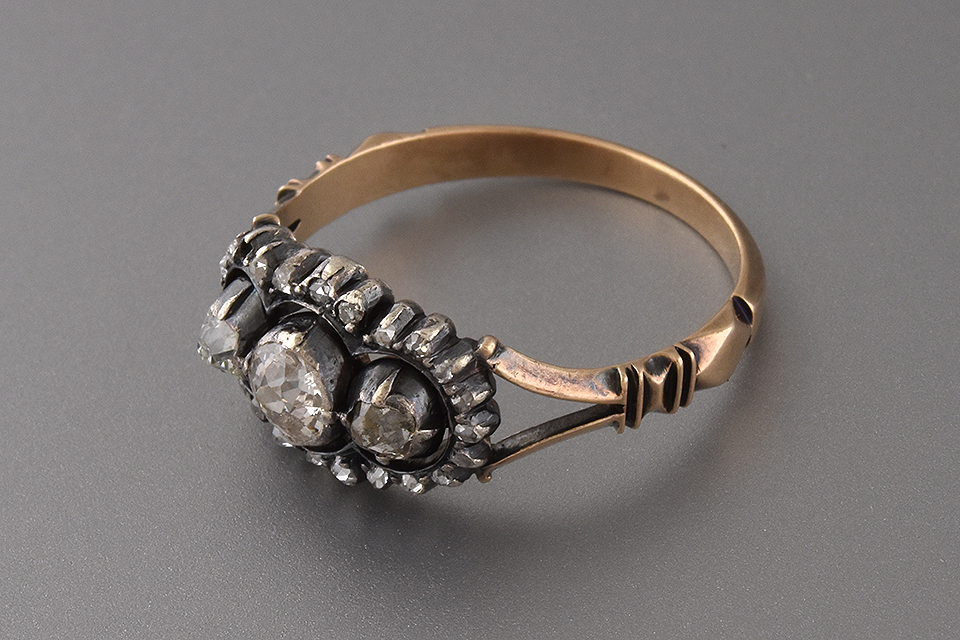 Mid-Victorian Three Stone Diamond Ring