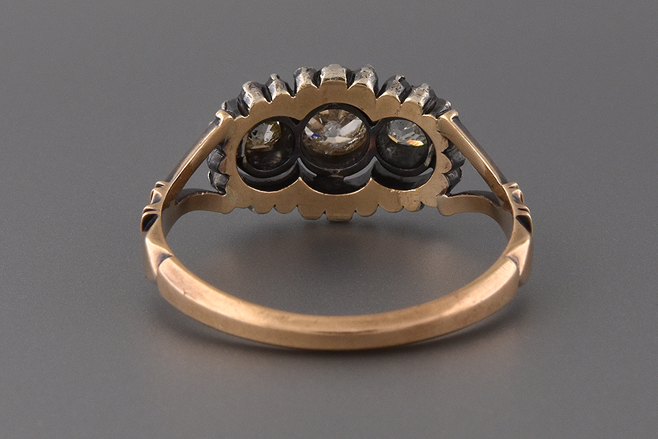 Mid-Victorian Three Stone Diamond Ring
