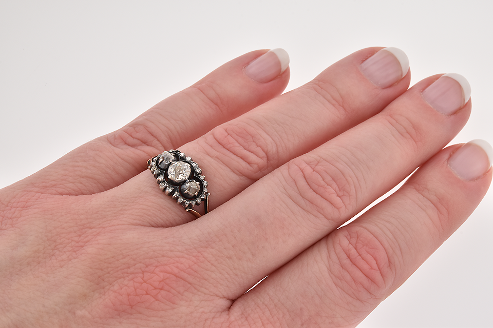 Mid-Victorian Three Stone Diamond Ring