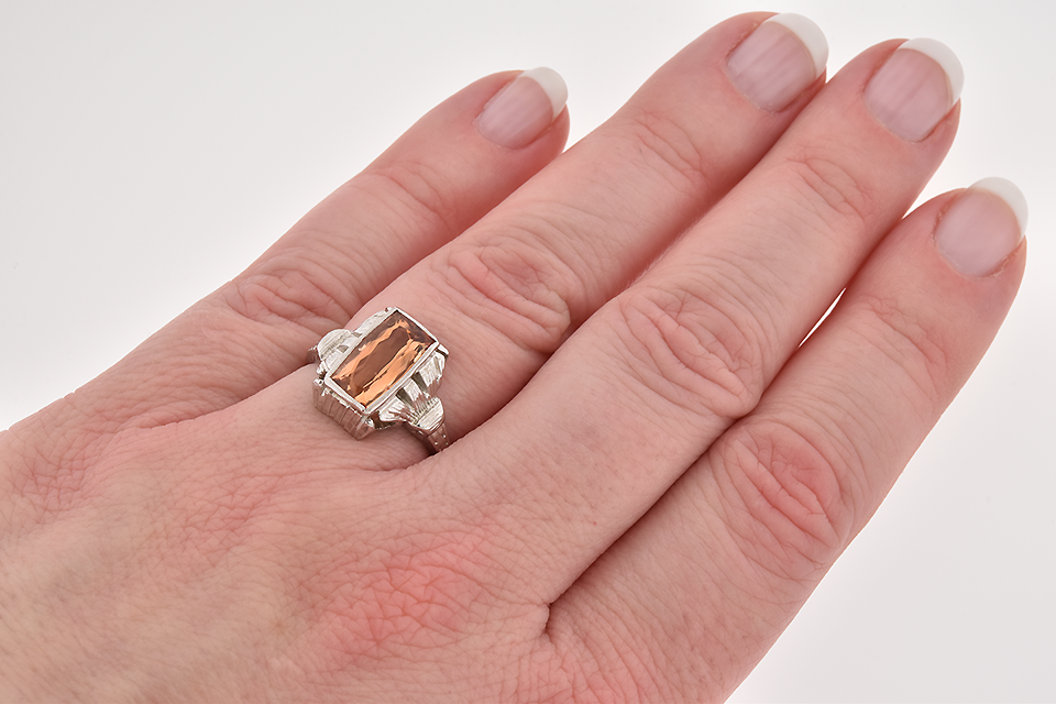 Art Deco Imperial Topaz Ring
