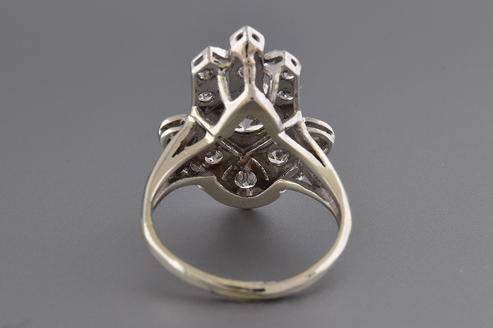 Unique Design Art Deco Diamond Ring