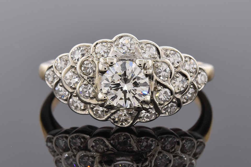 Item #6623 Mid-Century Diamond Statement Ring 6623