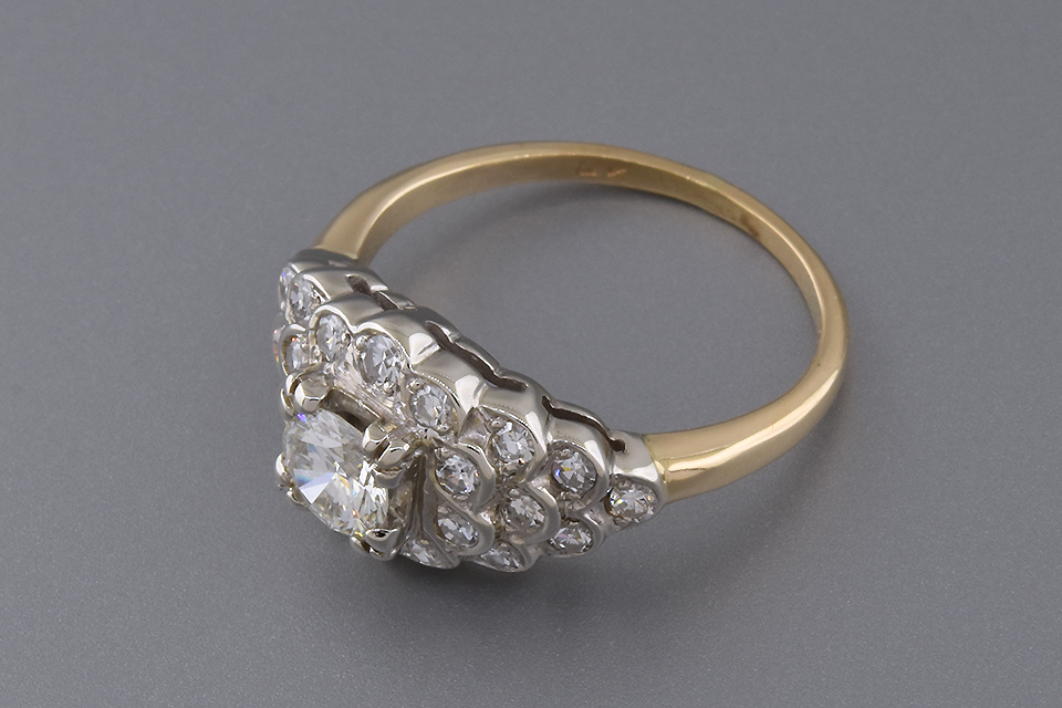 Mid-Century Diamond Statement Ring