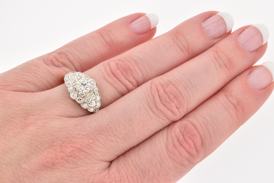 Mid-Century Diamond Statement Ring
