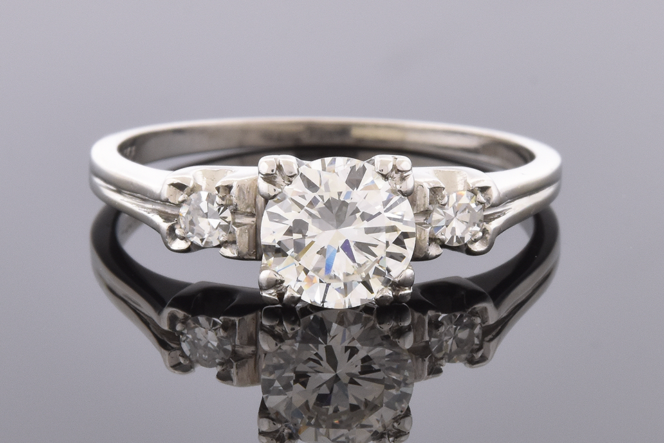 Item #4385 Simple Line Diamond Engagement Ring 4385
