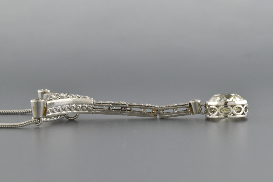 Art Deco Long Diamond Necklace