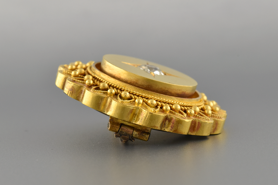 Victorian Diamond Brooch And Earring Suite