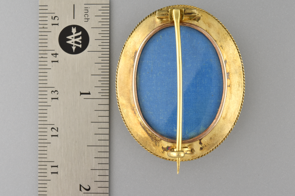 Victorian Garnet Pin with Enamel