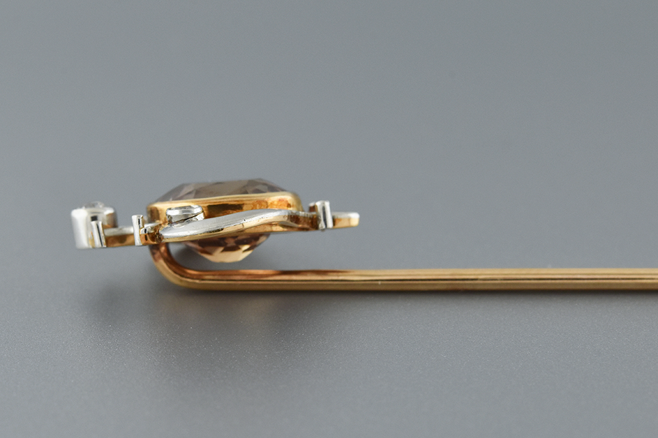 Edwardian Zircon Stick Pin