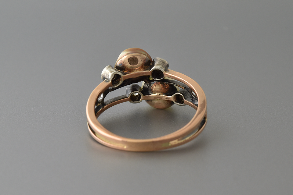 Georgian Pearl and Rose Cut Diamond Ring
