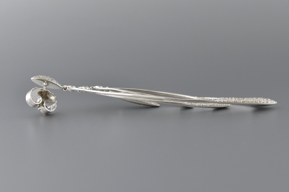 Long Loops Diamond Dangle Earrings