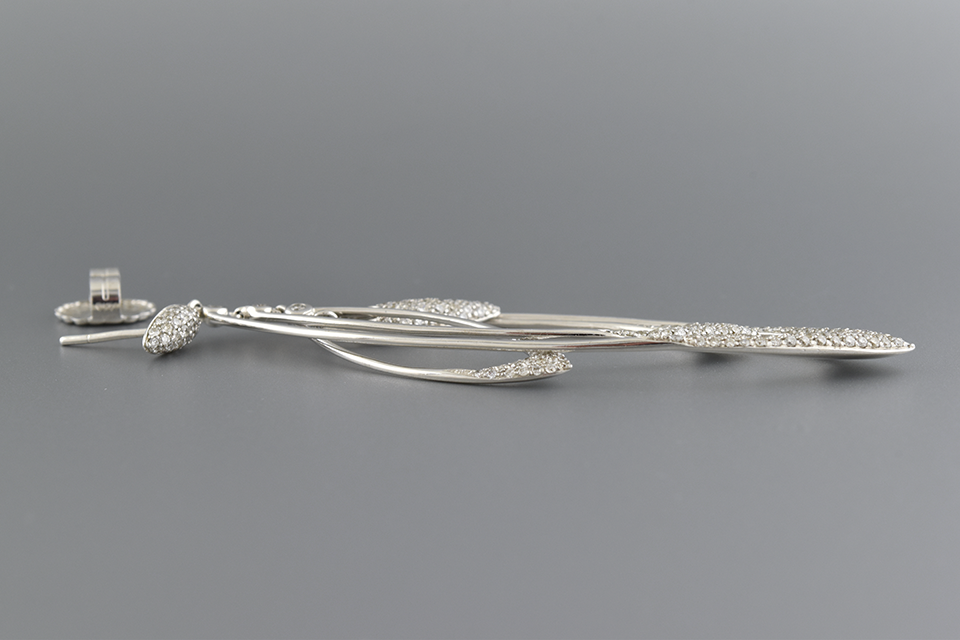 Long Loops Diamond Dangle Earrings