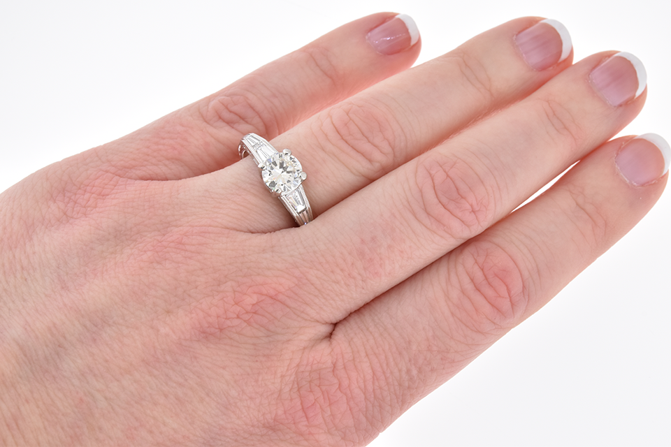 Engagement Ring With Vintage Inspired Engraving