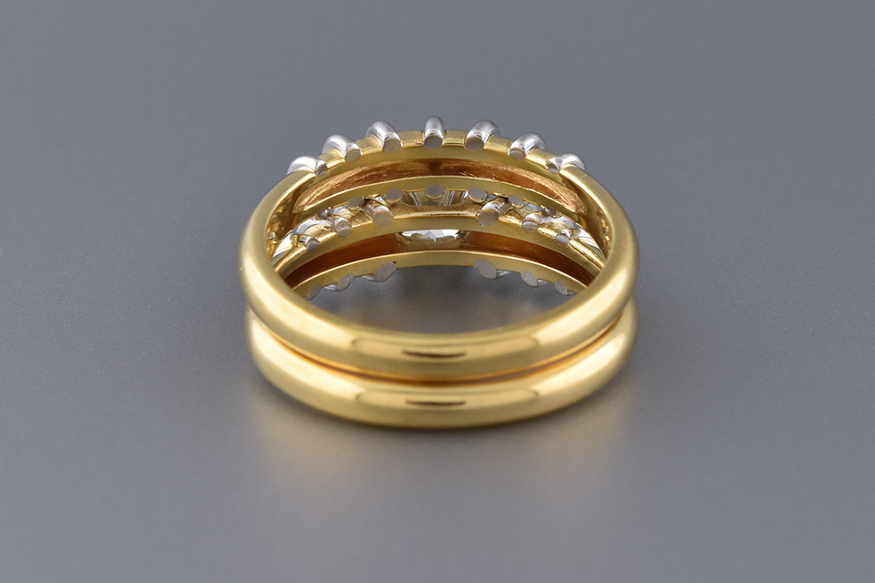 Wedding Set with Artistic Platinum Wire Detail