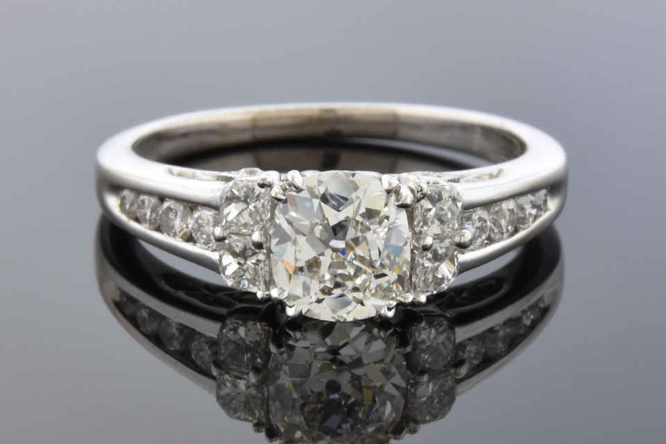 Item # 10218 Calla Cut Diamond Accented Engagement Ring 10218