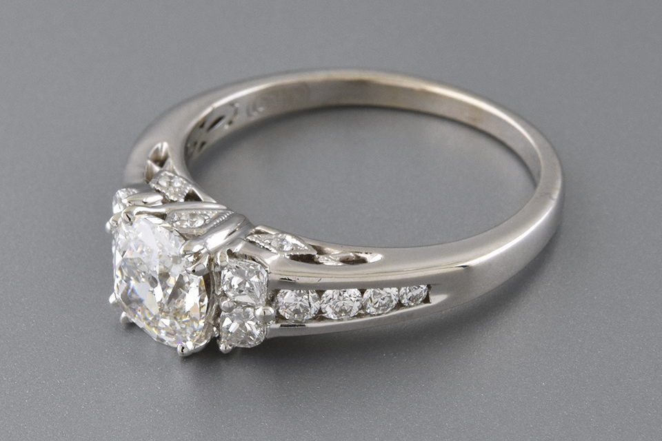 Calla Cut Diamond Accented Engagement Ring