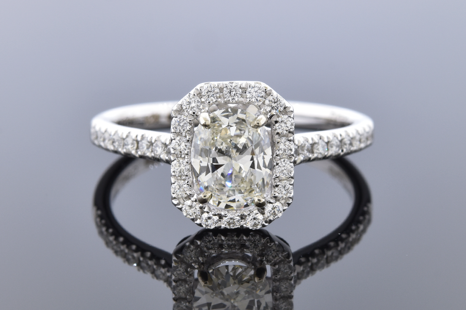 Item #12166 Halo Set .70 Carat Oval Diamond Engagement Ring 12166