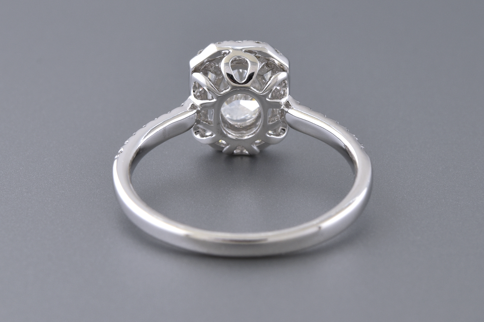 Halo Set .70 Carat Oval Diamond Engagement Ring