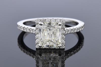 Cushion Cut Halo Diamond Engagement Ring Cushion Cut Halo Diamond Engagement Ring