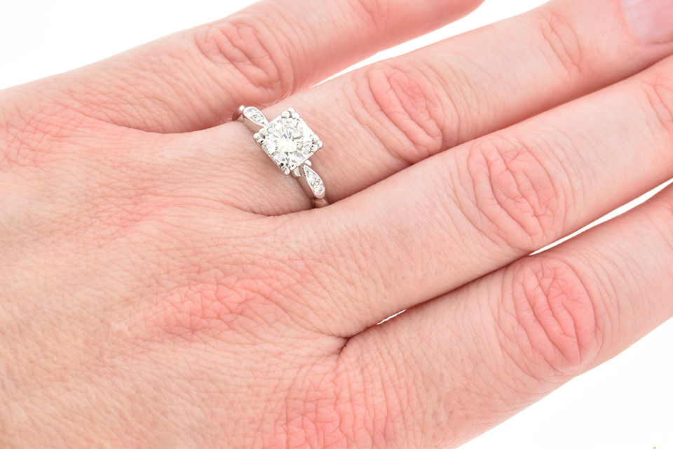 Vintage .91 Carat Diamond Engagement Ring