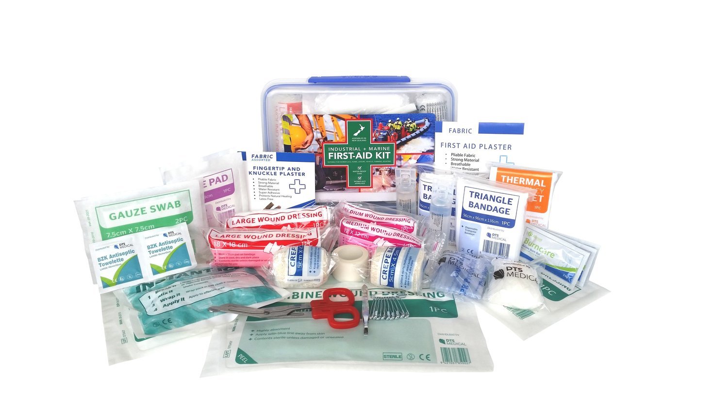 Industrial & Marine First Aid Kit – (Click Tight Container) (1-5 pers)