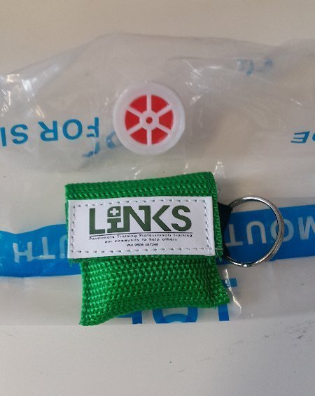 CPR Face Shields on a key ring