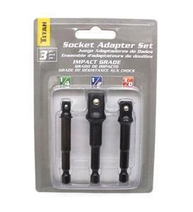Titan Tools 12082 3pc Socket Adapter Set