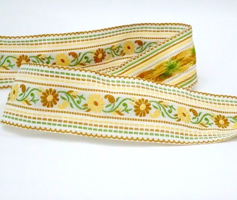 Destash - 2 Meters Embroidered Ribbon