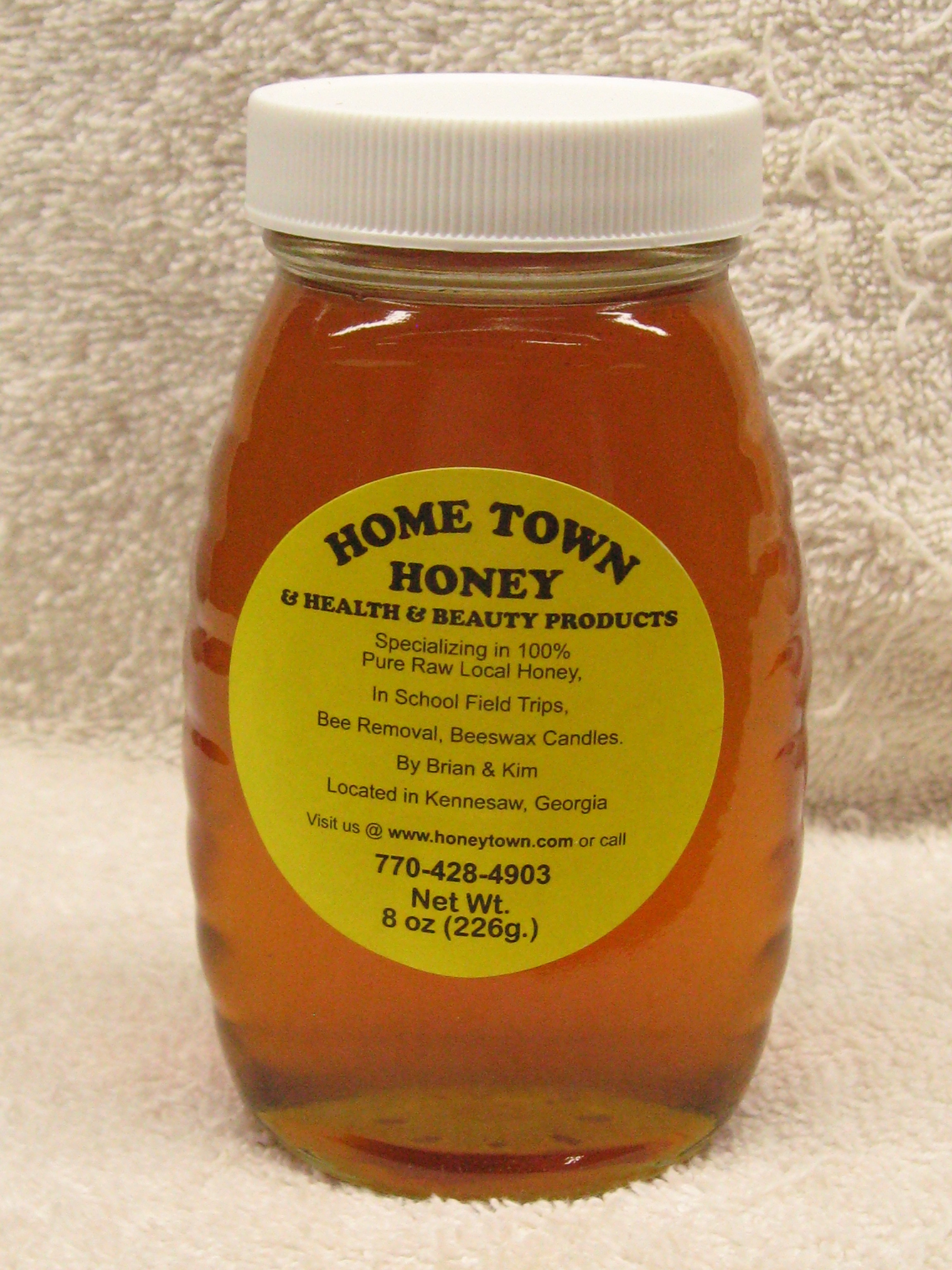 8oz Glass Jar of Honey 8ozJarG