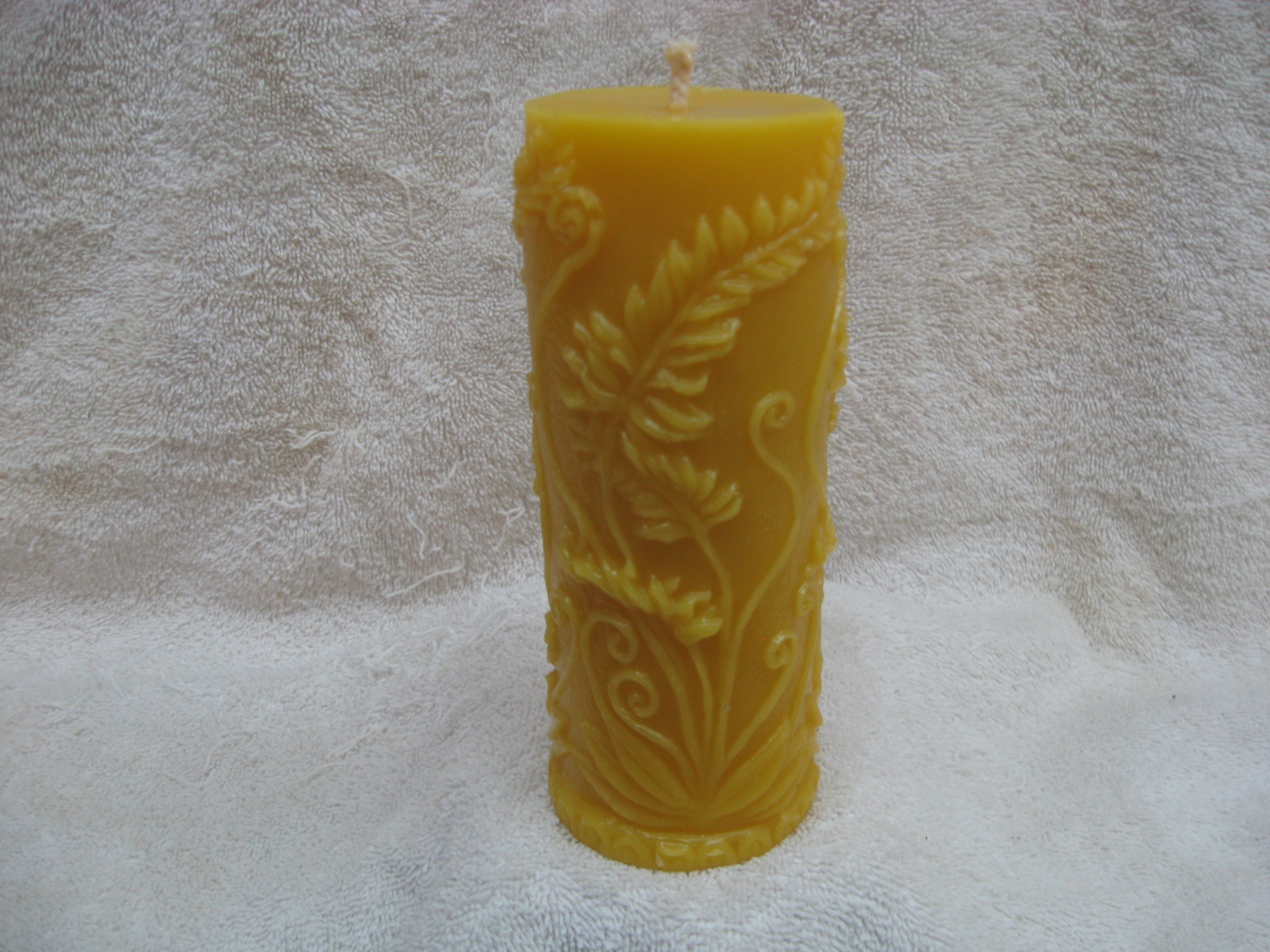 Rustic Fern Pillar Candle 00121414