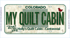 My Quilt Cabin License Plate My Quilt Cabin License Plate