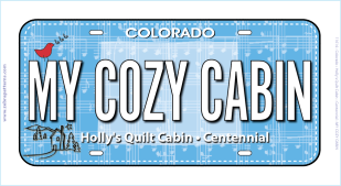 My Cozy Cabin License Plate 1391