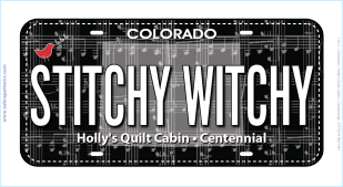 Stitchy Witchy License Plate 430