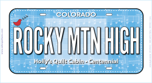Rocky Mtn High License Plate 4413