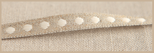 Cafe Latte - Woven Flax Ribbon