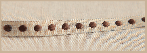 Espresso - Woven Flax Ribbon
