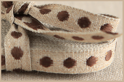 Espresso - Woven Flax Ribbon
