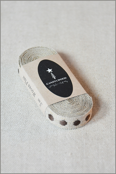 Espresso - Woven Flax Ribbon 01185